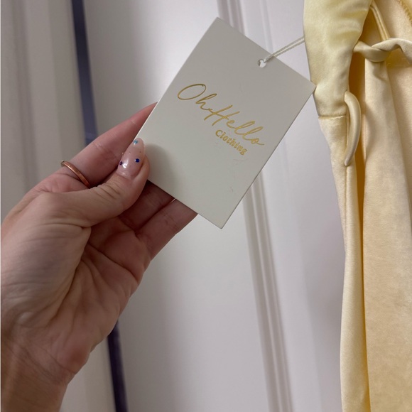 Butter Yellow, Soft Satin Everleigh Dress from Oh Hello! Boutique - Size XS - Picture 7 of 9